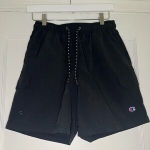 Champion Men's Black Athletic Shorts with Drawstring